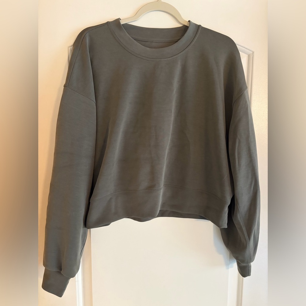 lululemon athletica olive green softstream Sweatshirt